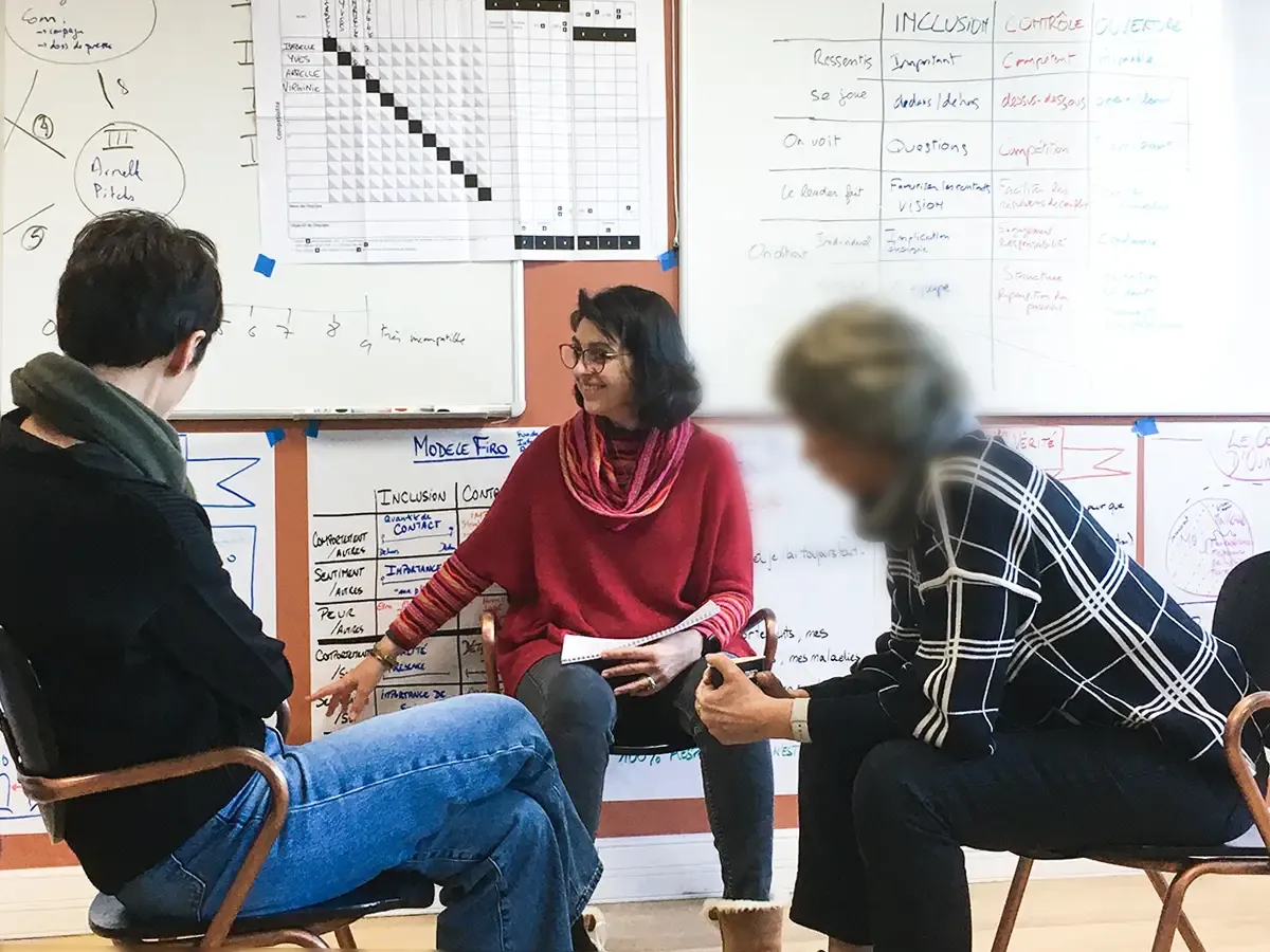 Laurence Medrjevetzki animant un atelier